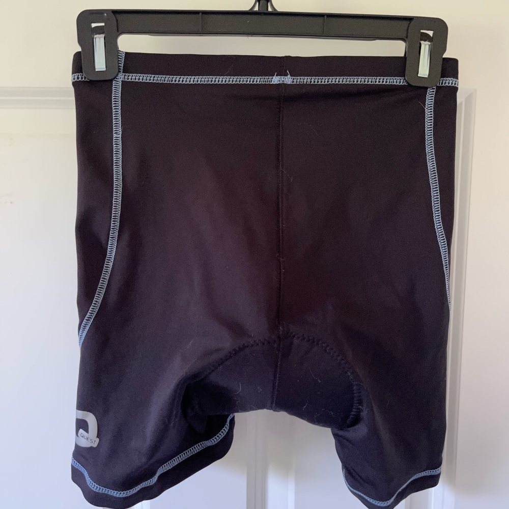 QUEST Women’s Medium Padded Cycling Shorts with blue threading